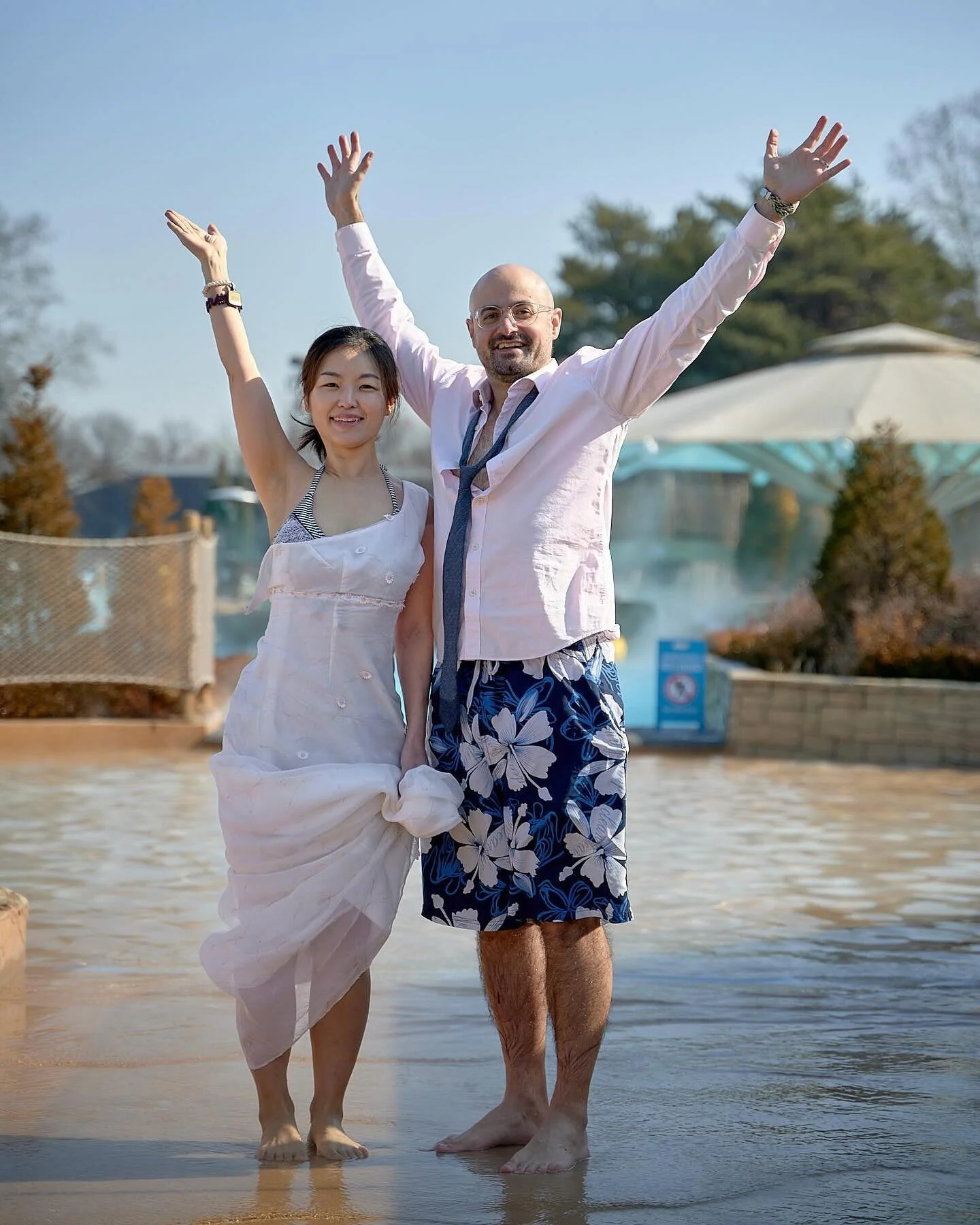 Photo du mois: ce mois-ci nous sommes allez &agrave; un water park &agrave; 1h de S&eacute;oul, plutot sympa malgr&eacute; les temp&eacute;ratures n&eacute;gatives! 

Picture of the month: this month we went to a water park 1 hour away from Seoul, qu