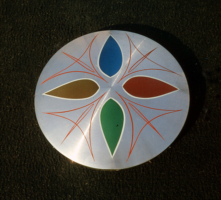 One of Dean Jeffries' painted discs.