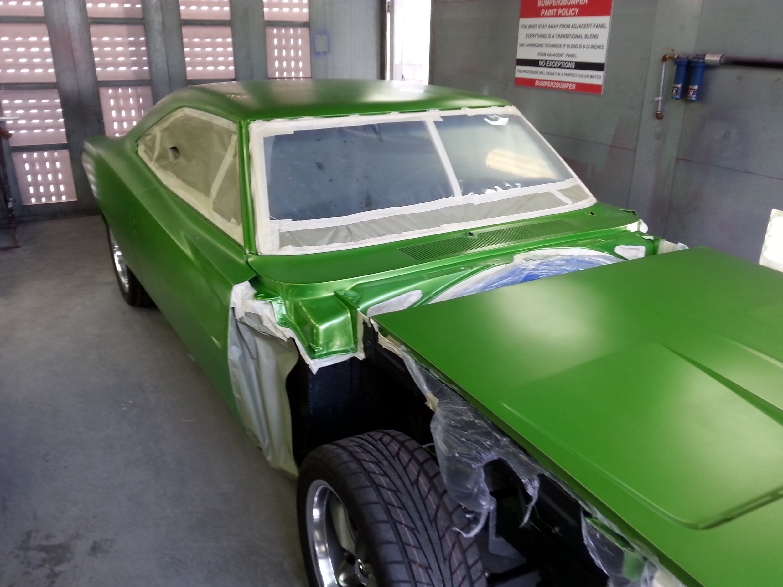 PPG 'Green with Envy' paint was applied by Bob Abbott