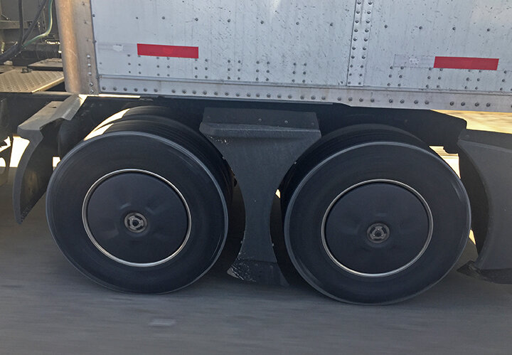 Modern trucks use wheel discs for improved fuel economy.