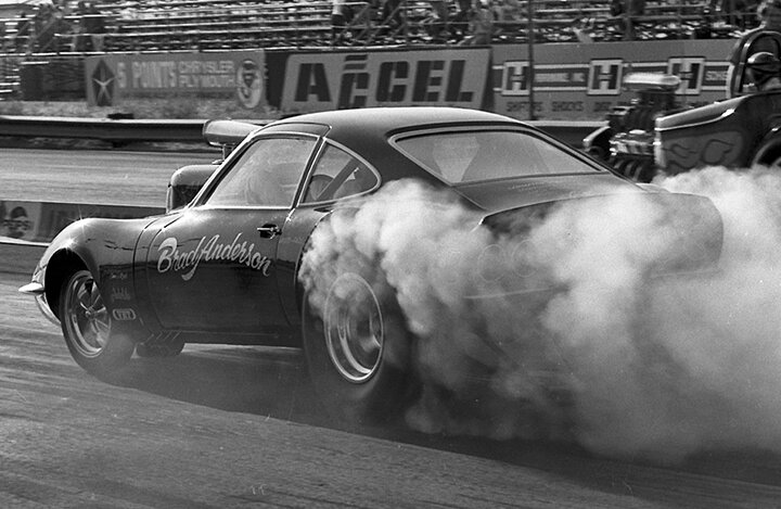 Brad's first national event final-round appearance in Comp at the 1973 Winternationals. Photo Steve Reyes