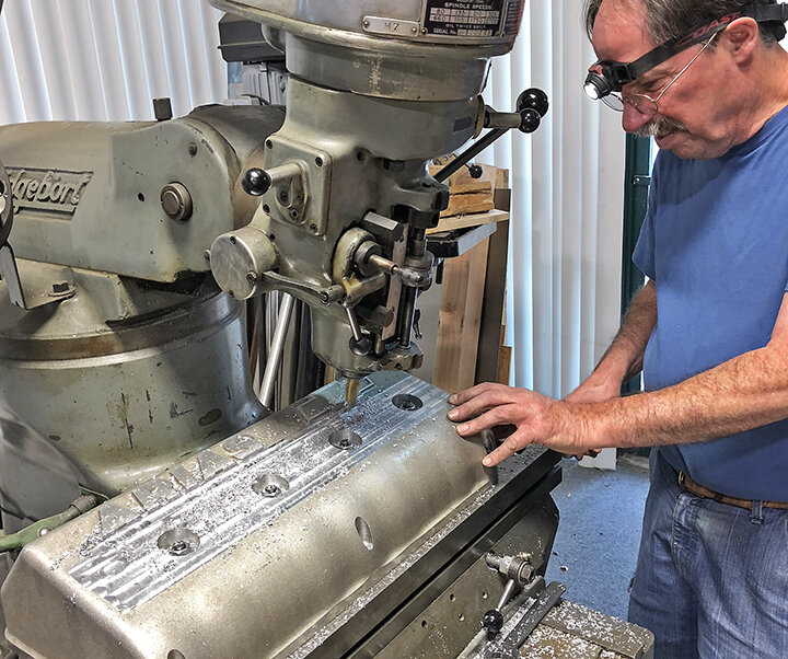 Paul Hattrup machining valve covers