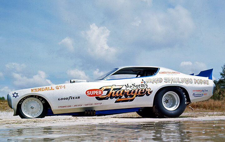 1973: Mr. Norm's Super Charger driven by Kenny Safford. Photo Steve Reyes (Copy)