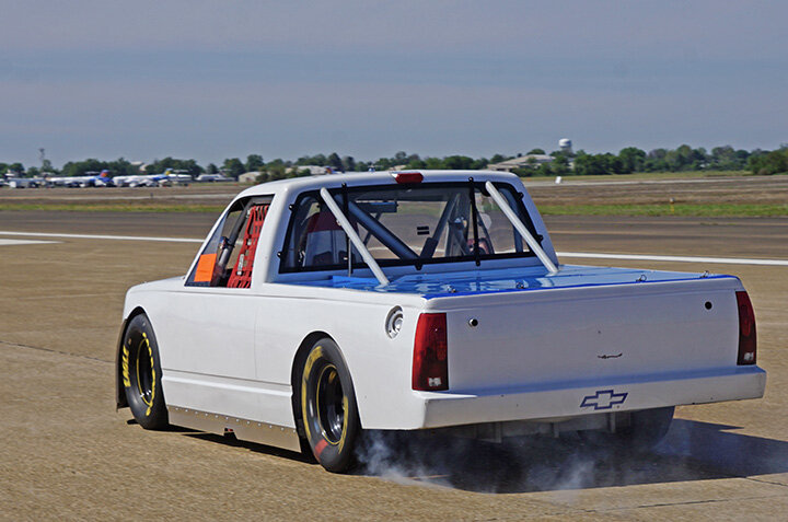 Steve Burcham hit 190.718 in this '96 Chevy truck