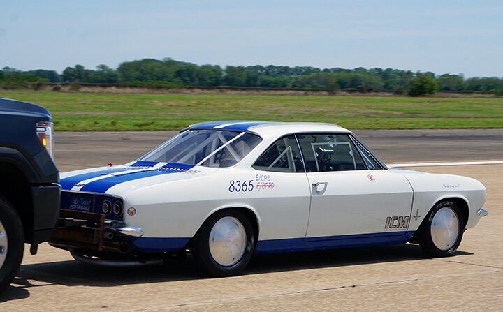 Greg Lloyd ran 139.838 in this blown '65 Chevrolet Corvair