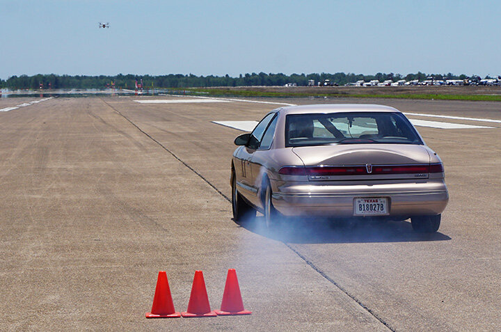 Fred Vincent went 149.402 mph in the '93 Ford Lincolin Mark VIII