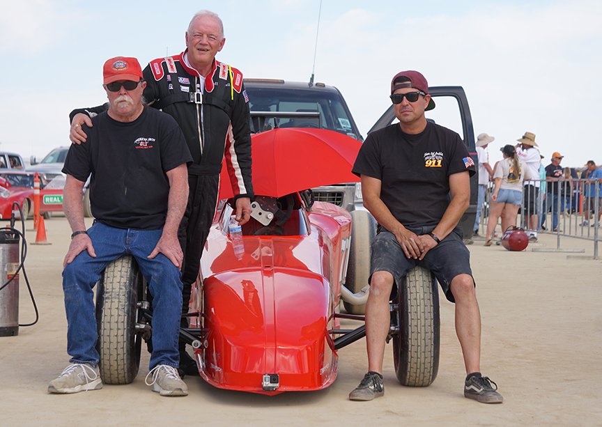 Engine builder John Beck, Geoff &amp; tuner Donny Cummins.