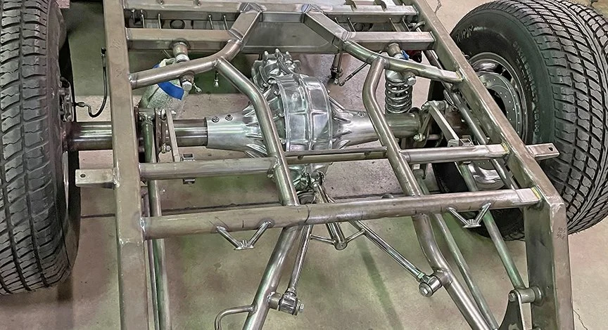 Halibrand QC is suspended on Strange coil-overs