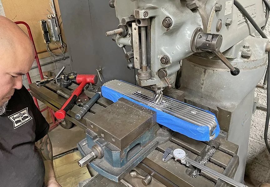 Greg Hirota modified the Billet Specialties valve covers