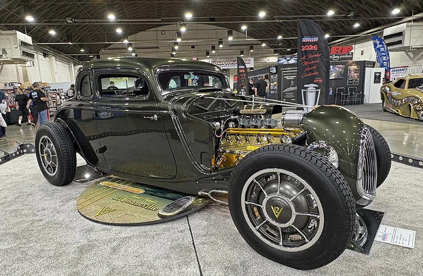 ’33 Bonneville’ coupe was designed and built by Hank Funk Design Studio BC .