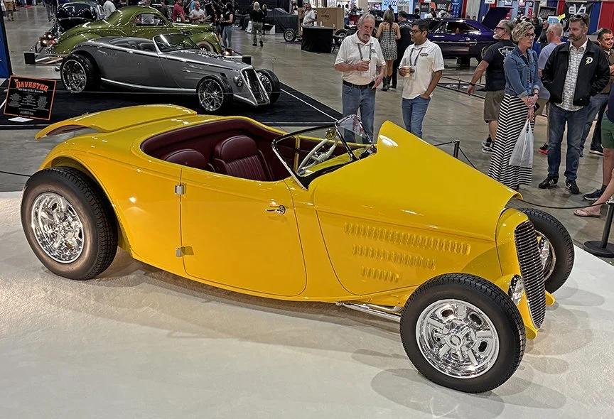 Beth Meyers' ’34 Roadster ‘Inspired’ was inspired by Jack Morgan’s April 1951 Hot Rod Magazine cover car. 