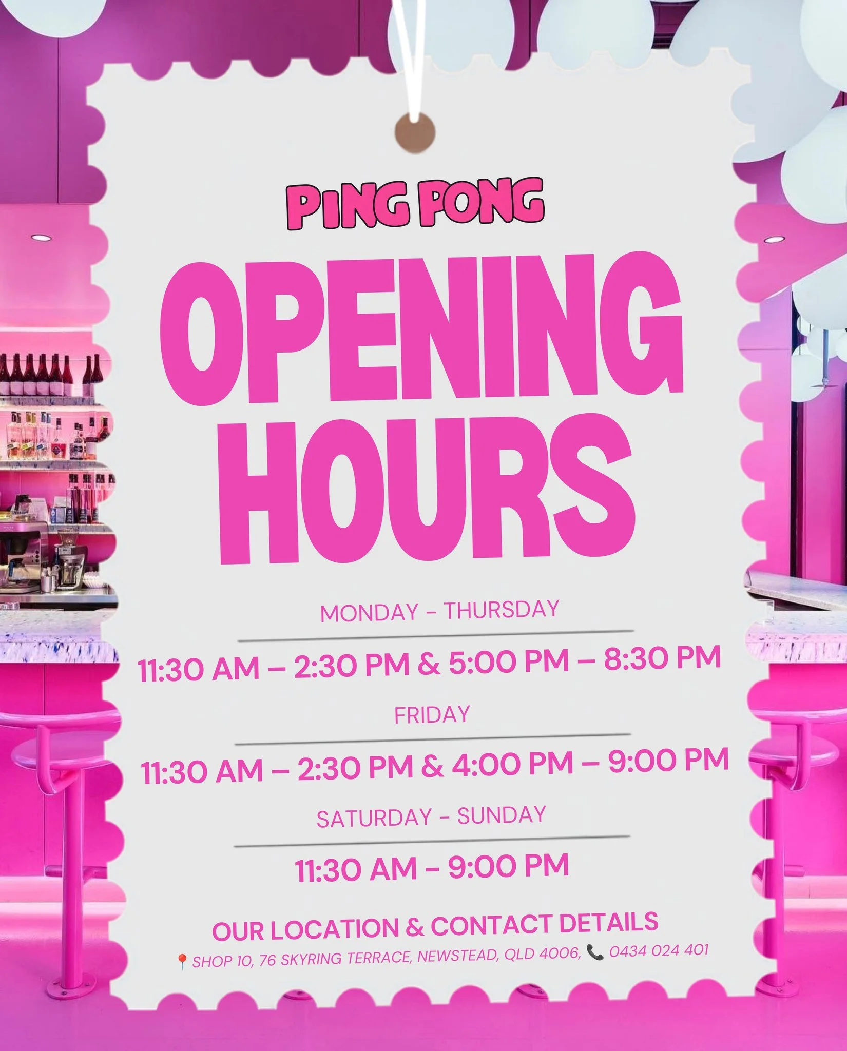 Plan your next visit, here are our updated opening hours so you never miss out on your favorite Thai street food and drinks.

Monday &ndash; Thursday: 11:30 AM &ndash; 2:30 PM &amp; 5:00 PM &ndash; 8:30 PM
Friday: 11:30 AM &ndash; 2:30 PM &amp; 4:00 