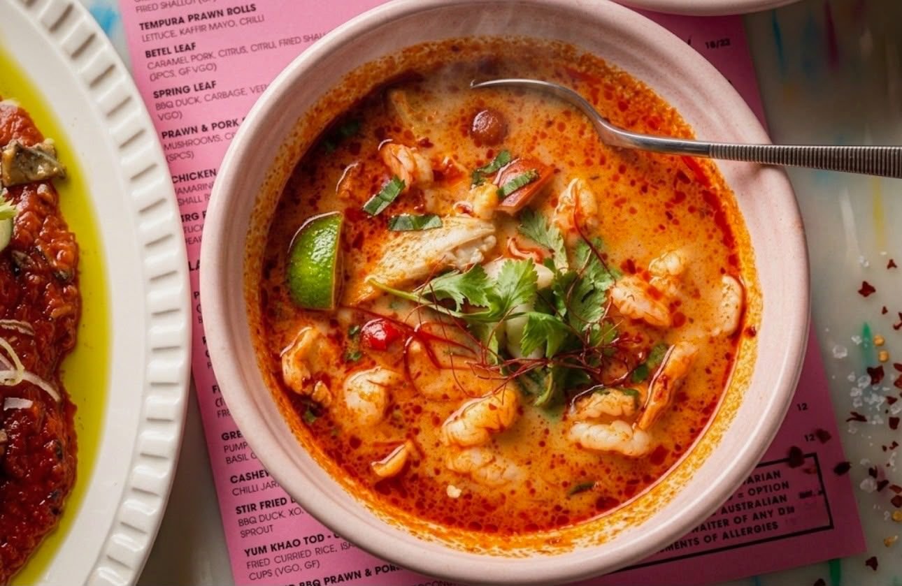 A bowl full of bold Thai flavors, spicy, tangy, aromatic, and simply irresistible. 

#tomyum #tomyumsoup #thaifood #asianfood #souplovers