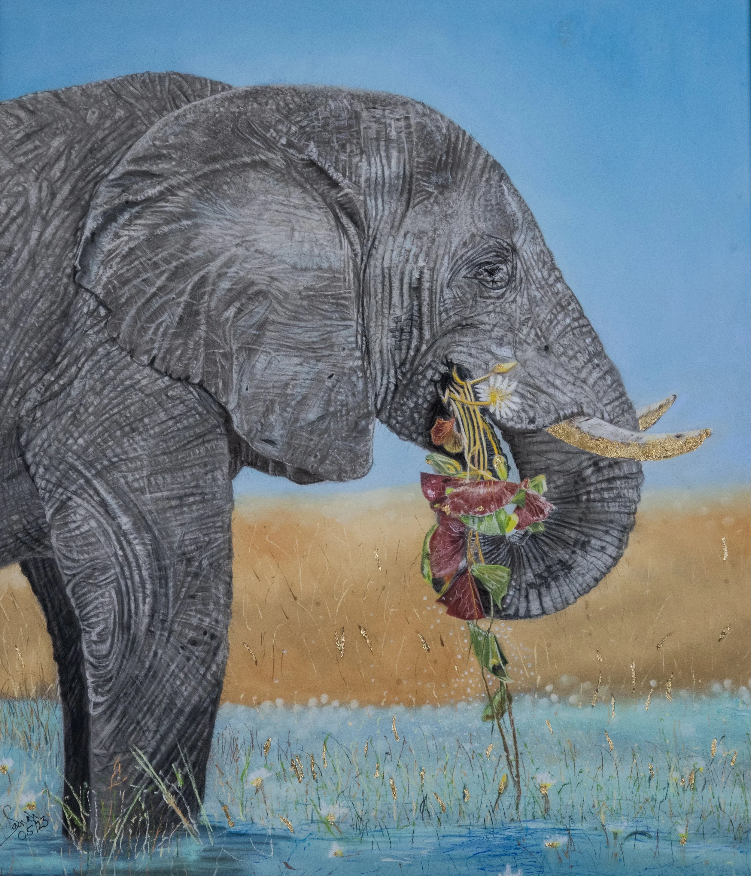 Golden Tusked Elephant