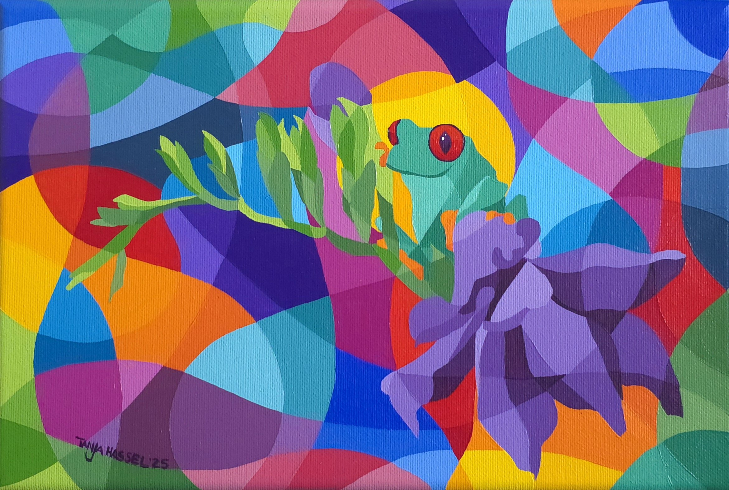 Tree Frog and Flower
