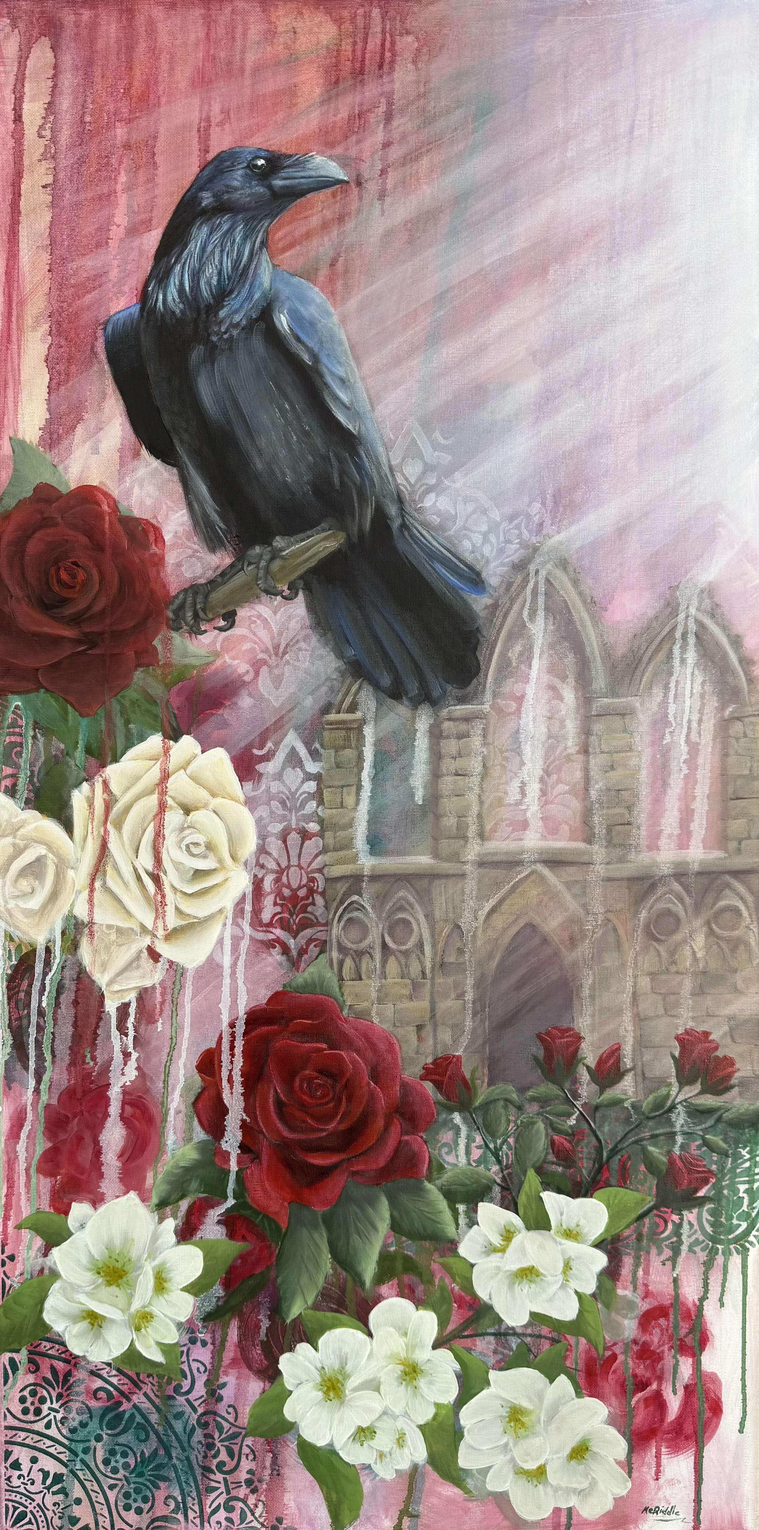 Riddle_Karen_Roses and Ravens, Dawning Moment_Framed.jpeg