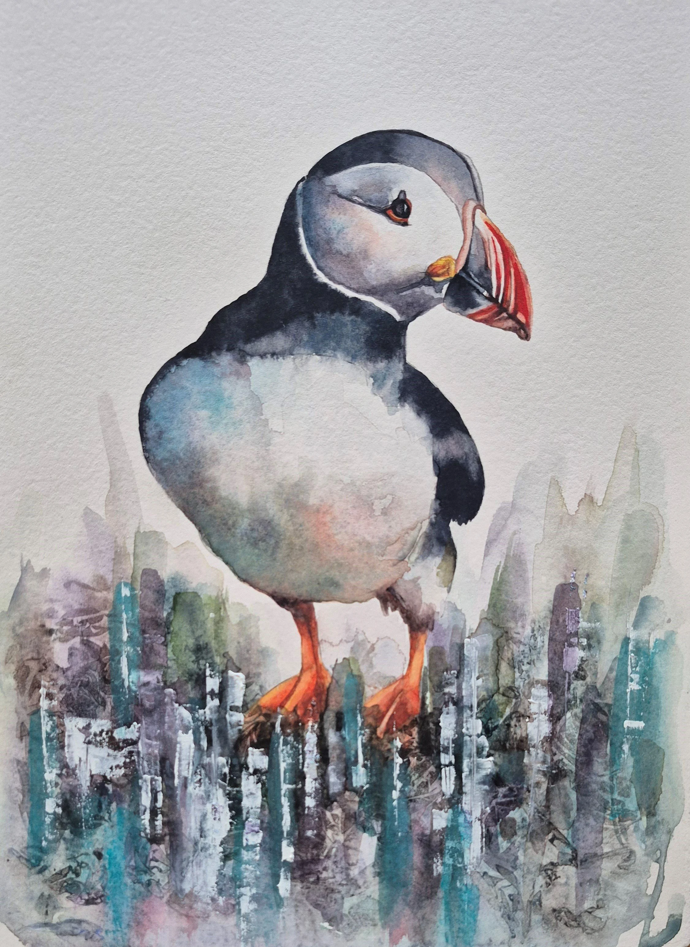 JUST A PUFFIN IN AN ABSTRACT WORLD