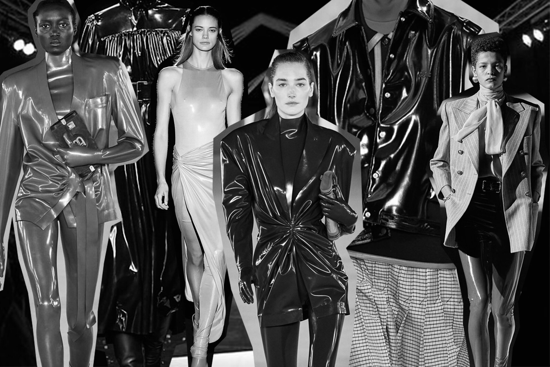 Kendall Jenner Wears a Latex Bodysuit and Louis Vuitton Tights