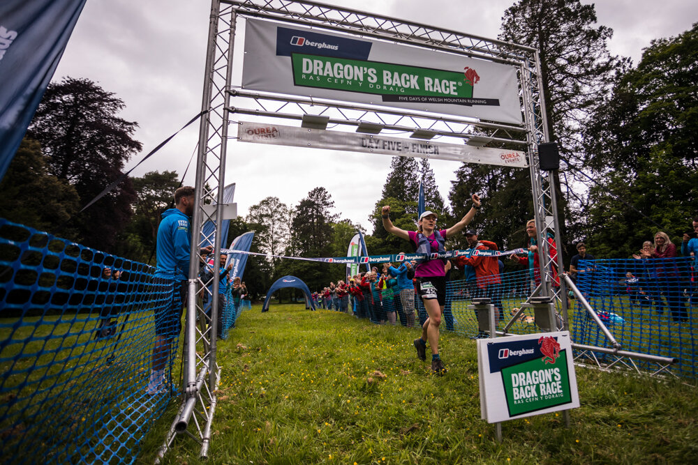 Berghaus Dragon’s Back Race 2019 - Day 5 - Finish - First Female - Copyright No Limits Photography.jpg