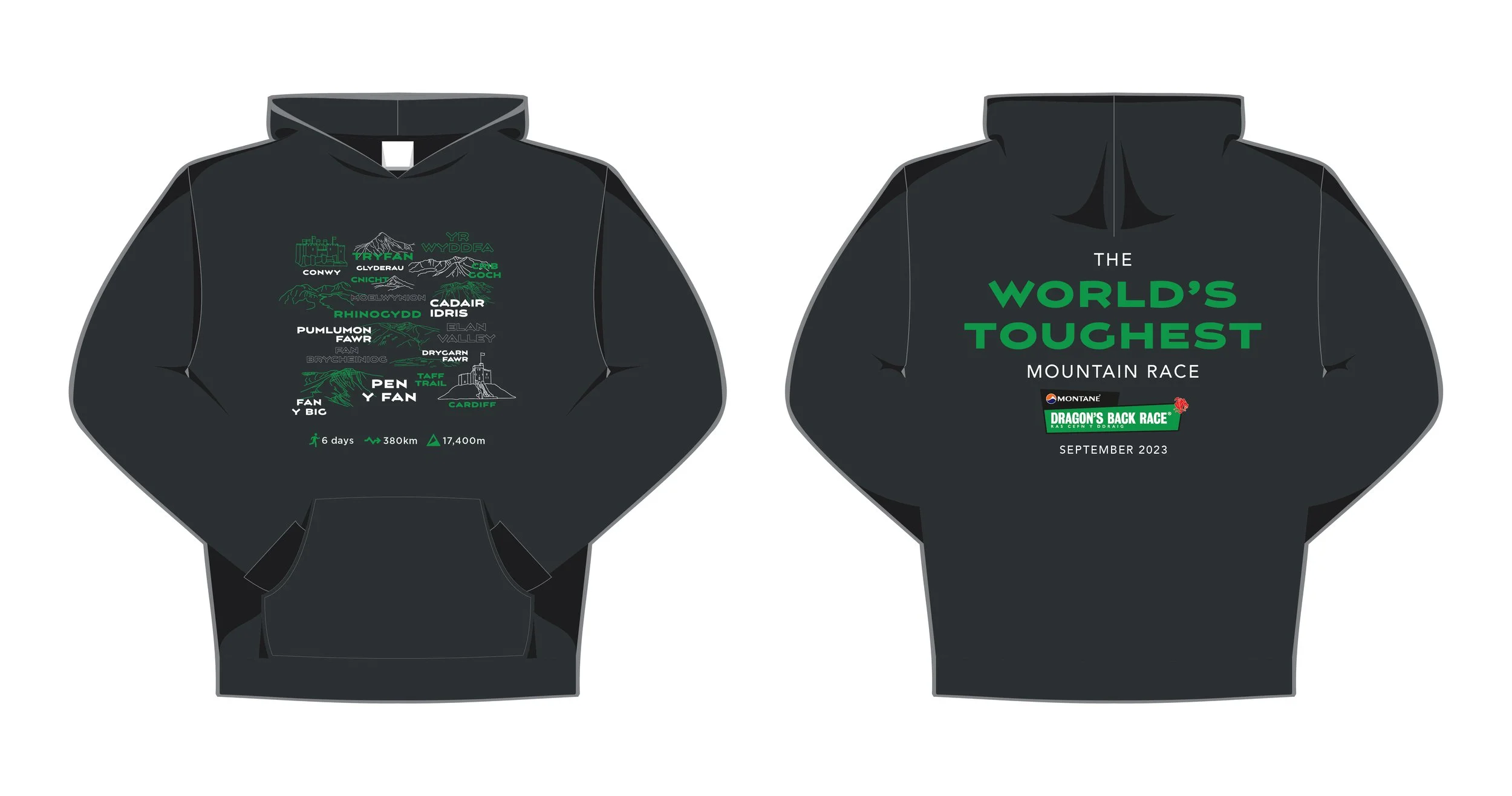'World's Toughest' official 2023 race hoodie