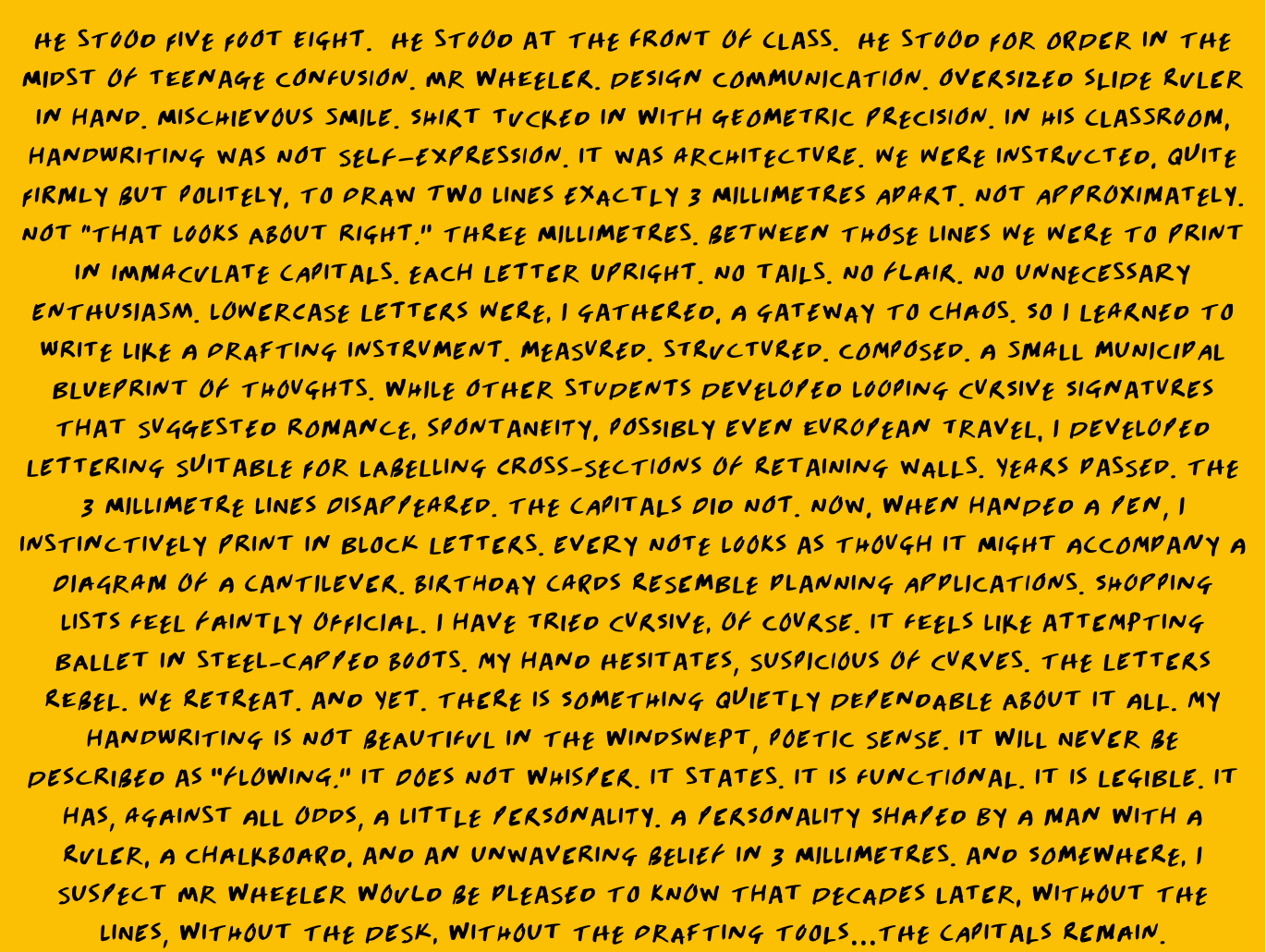 K-Ron Hand font specimen backstory