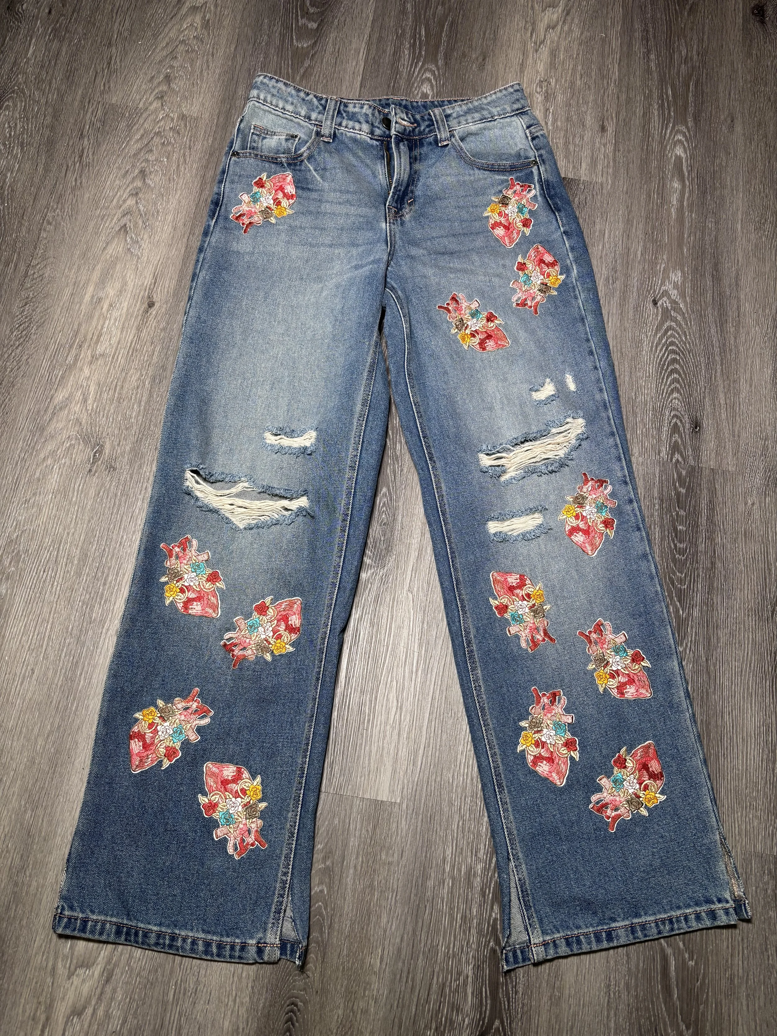 Women's "Flower Hearted" Jeans