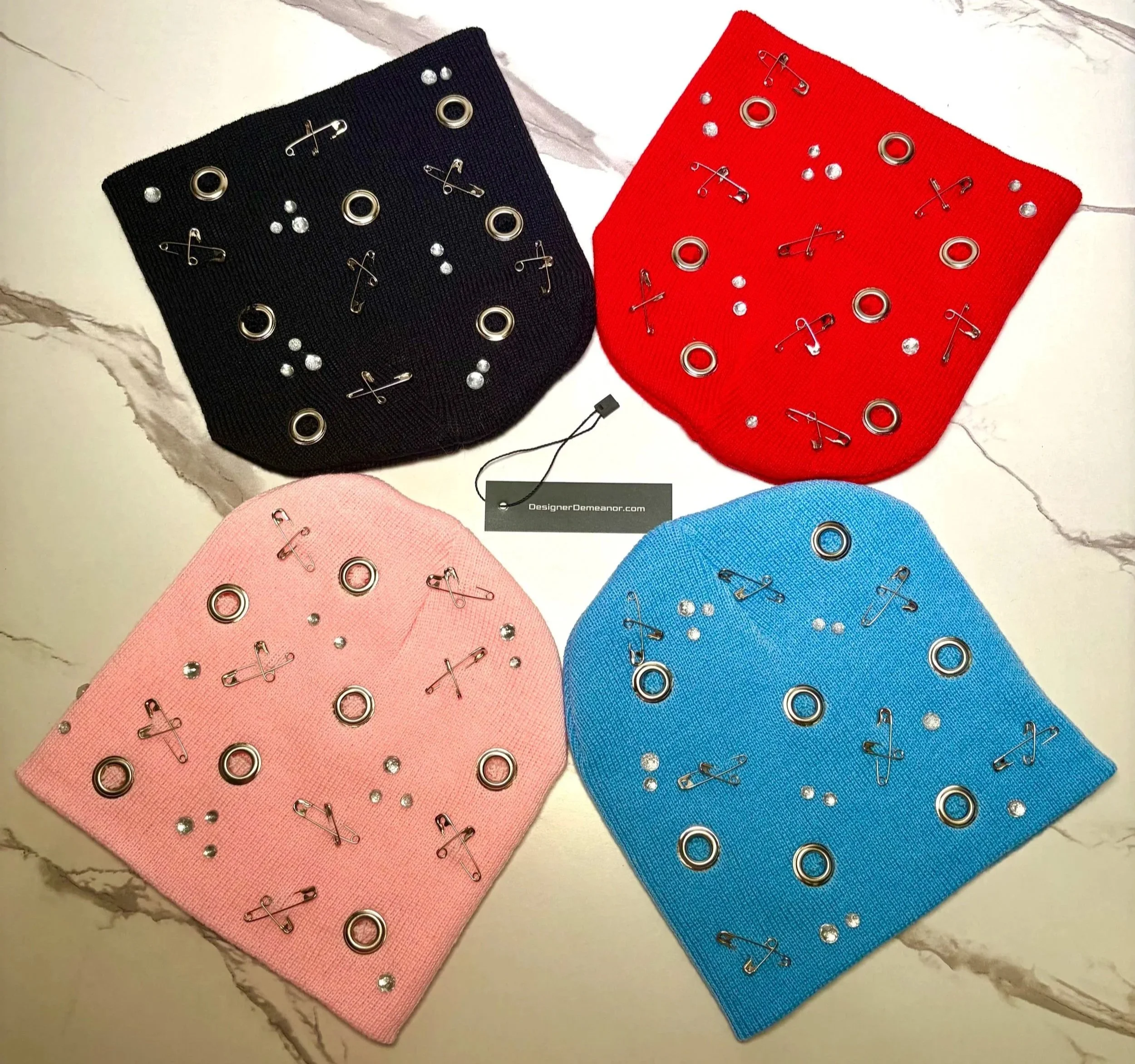 "Pins & Blings" Beanie Hat