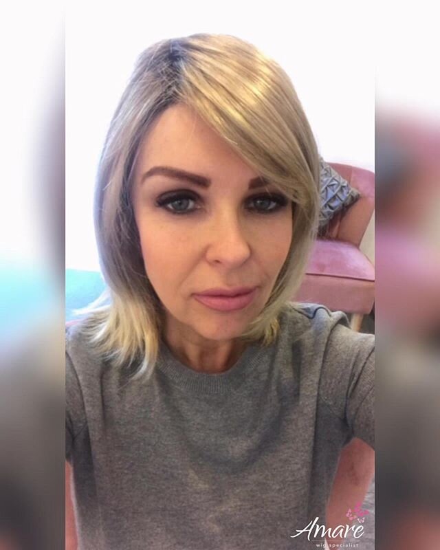 Look how beautiful Susan looks in this beautiful synthetic wig . It looks so natural with the roots also available in a variety of colours. This is a great affordable wig and very easy to maintain . Call Michelle on 0873843845 for your consultation 
