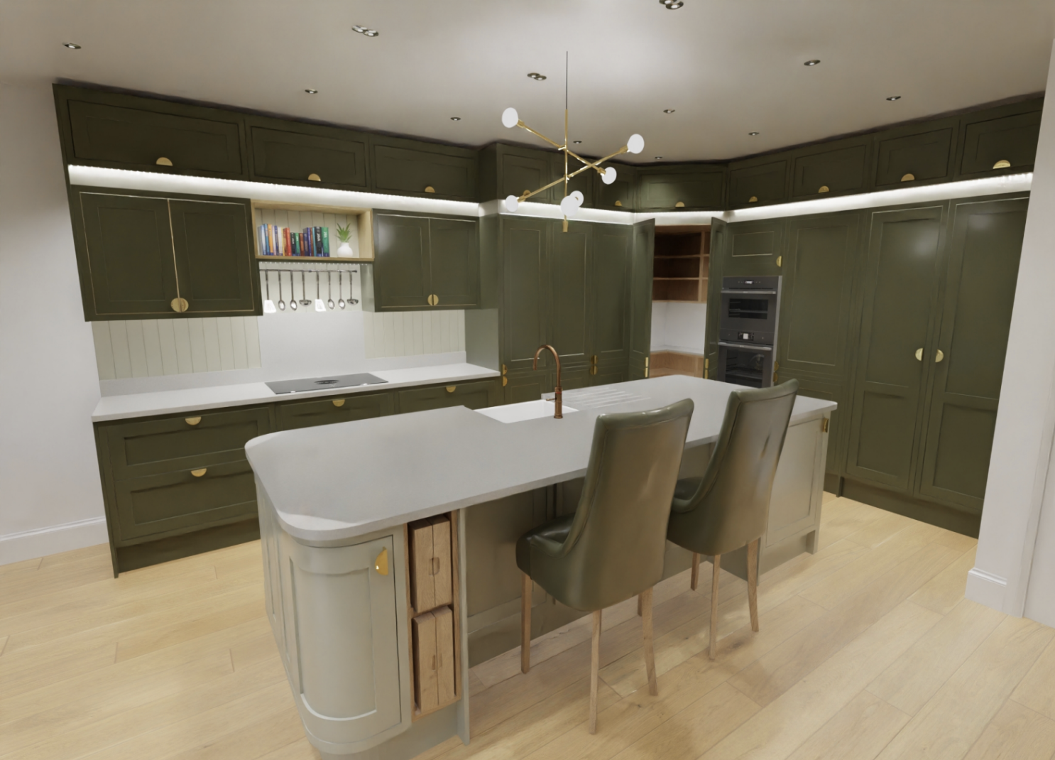 Contemporary living room in a Bath period townhouse with patterned furnishings and layered lighting