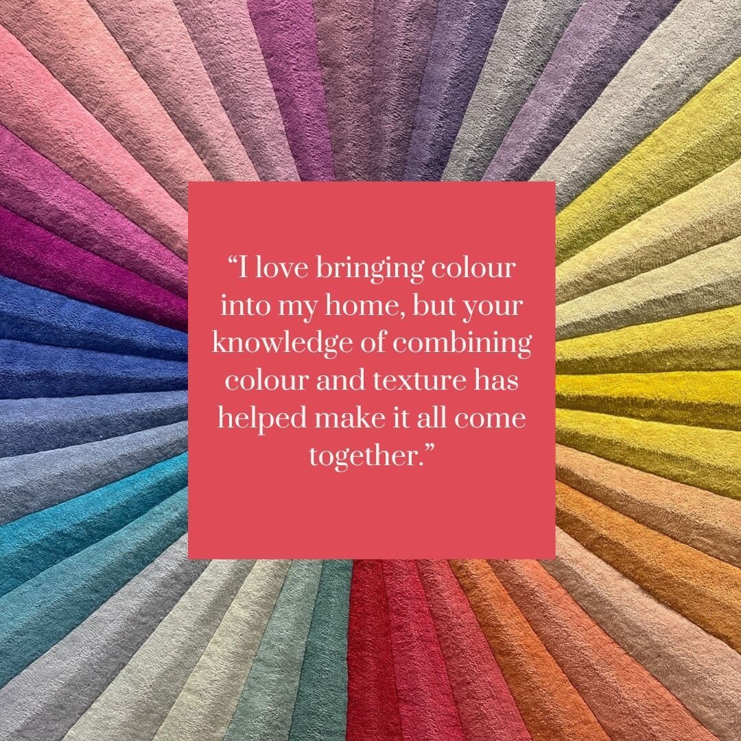 It's the little comments that make you feel great about the work you do. 😍⁠
⁠
Today, I noted my client's lovely comment about how I have helped her cohesively bring colour and texture into her home.