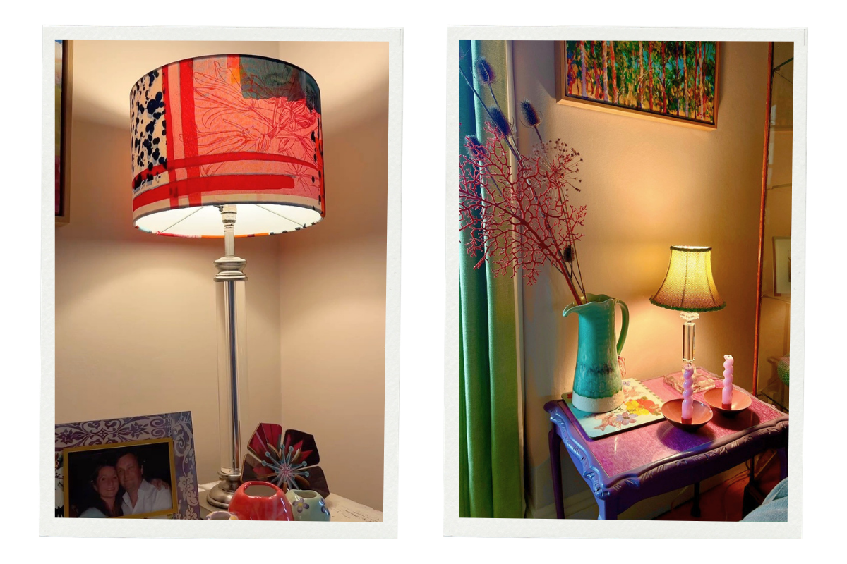 Layered lighting with table lamps and floor lamps creating warmth and ambience.