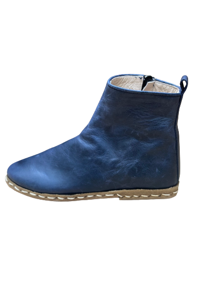 Bottines Nobles bi-couleurs bleu marine bleu roi — Les SAANAS anatoliennes, chaussures en cuir confortables et durables
