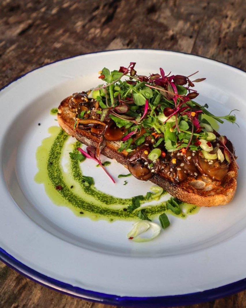 Midweek miso mushrooms to get your mouths watering 🤤 

A healthy heap of the tastiest mushrooms loaded onto toasted sourdough, drizzled with coriander oil and sprinkled with spring onion &amp; red chillis for a fiery kick 🌶 

This dish will blow yo