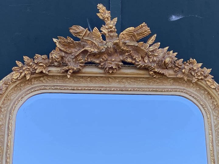 Late 18th Century Antique Louis XVI Style Gold Ribbon Bow Mirror