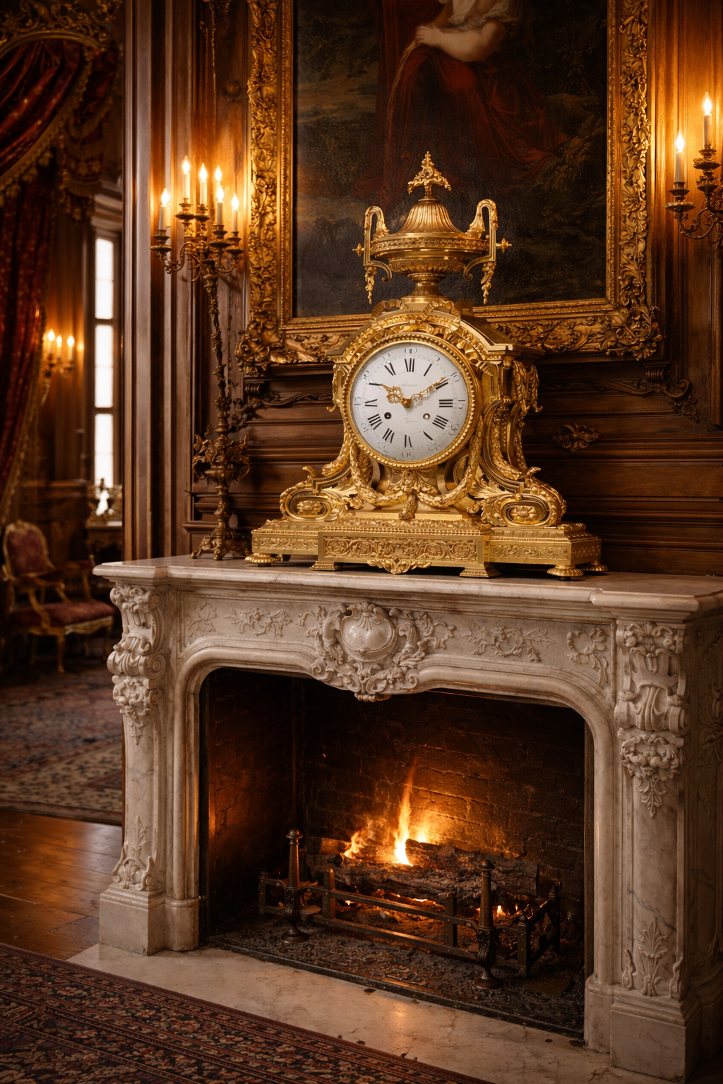 19th Century Napoleon III Ormolu Bronze Clock