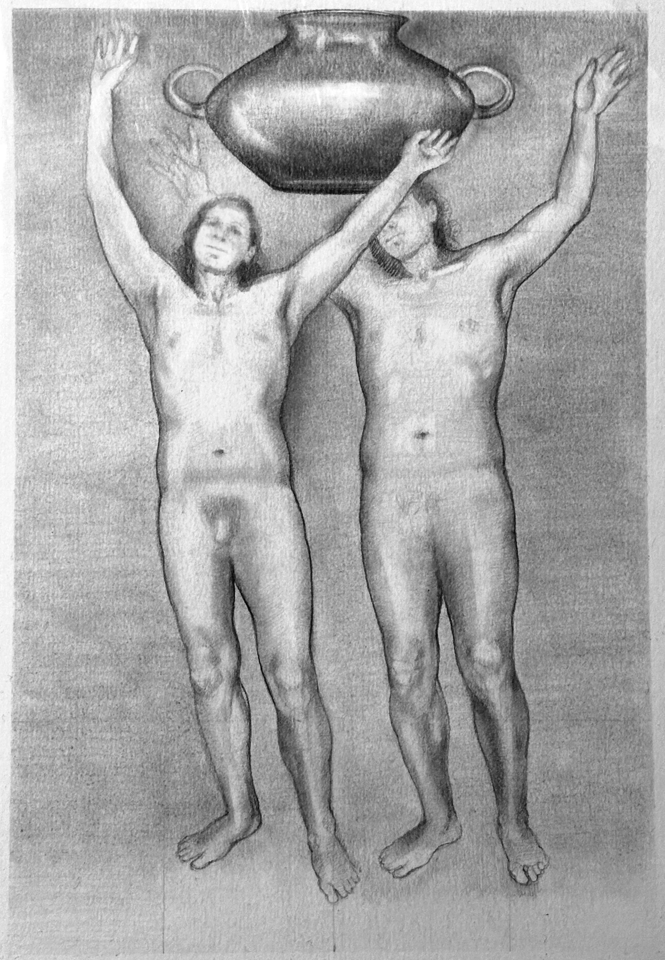 Celia Mora - Manly Rituals, graphite, 16x23cm, GBP550 copy.jpg