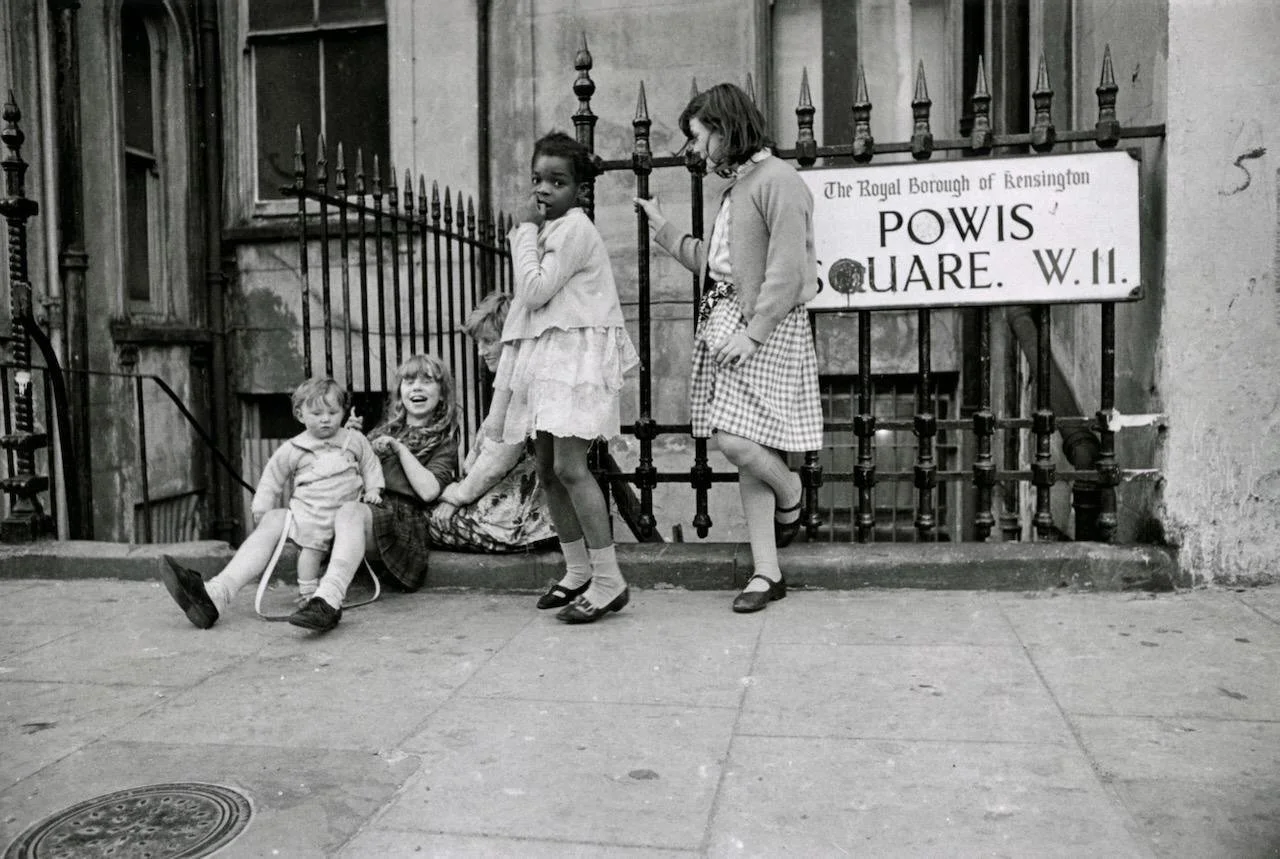 Children by a Fence - Richard Braine