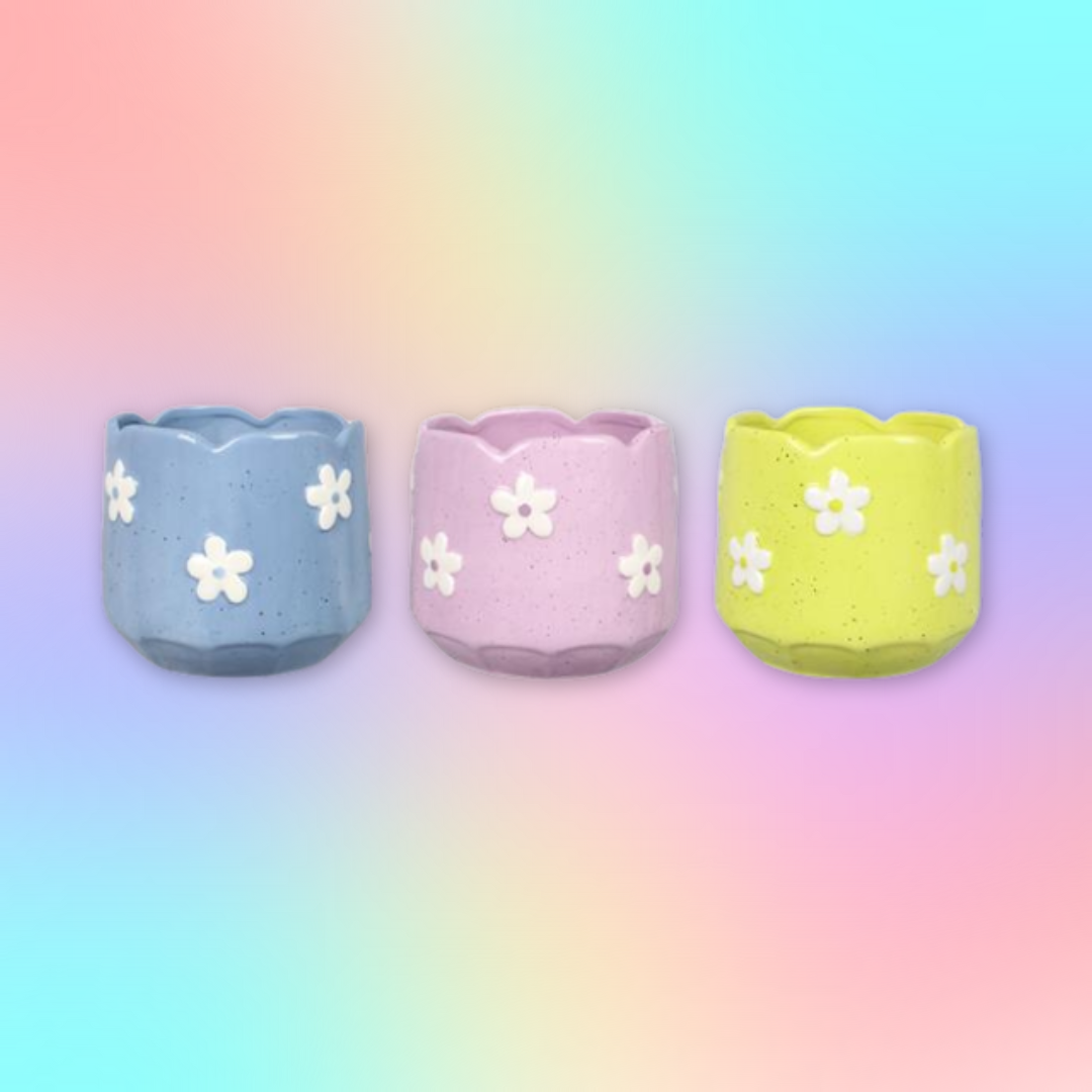 Flower Power Colorful Planters - Periwinkle, Lilac or Lime