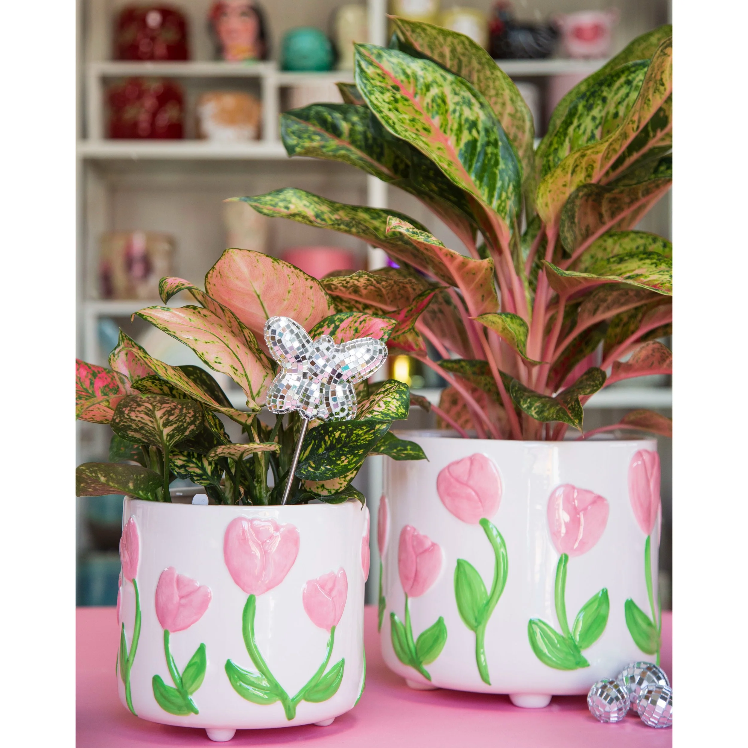 Tulip Ceramic Planters 6" and 8"