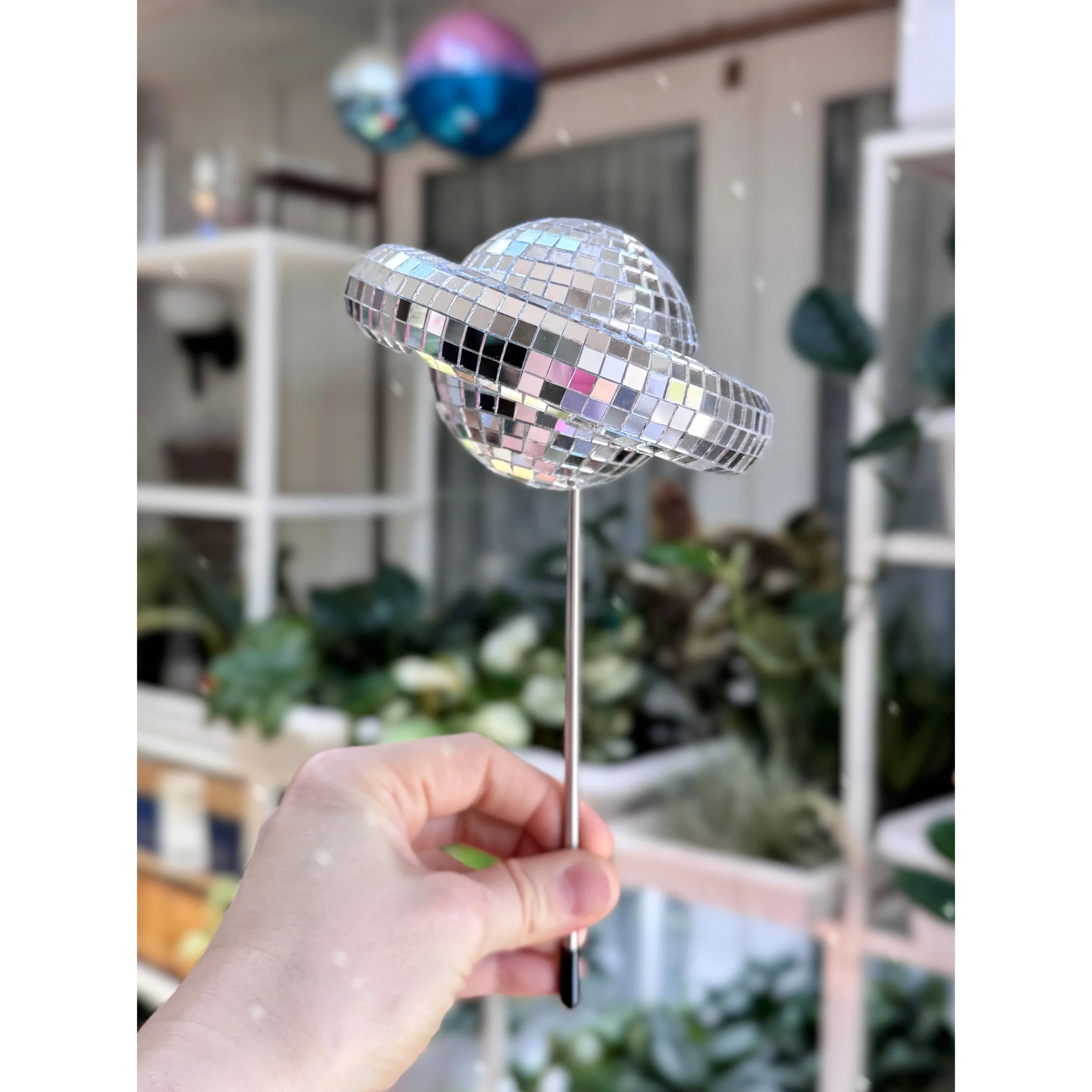 Planet Disco Plant Stake