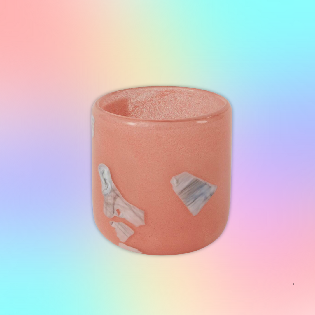 Sumi Peach Glass Planter 3.5"