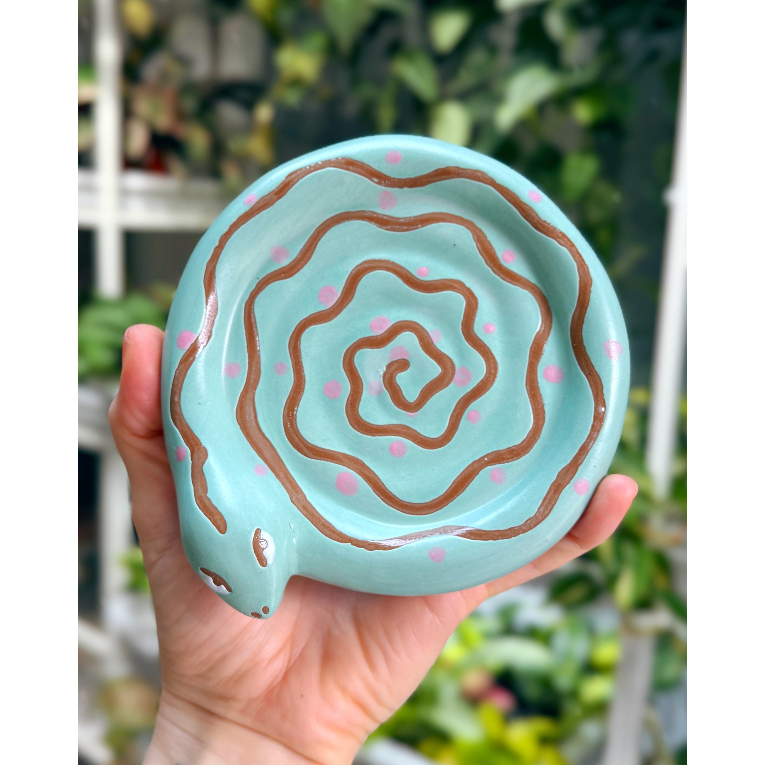 Bindi Snake Pot with Saucer 4"