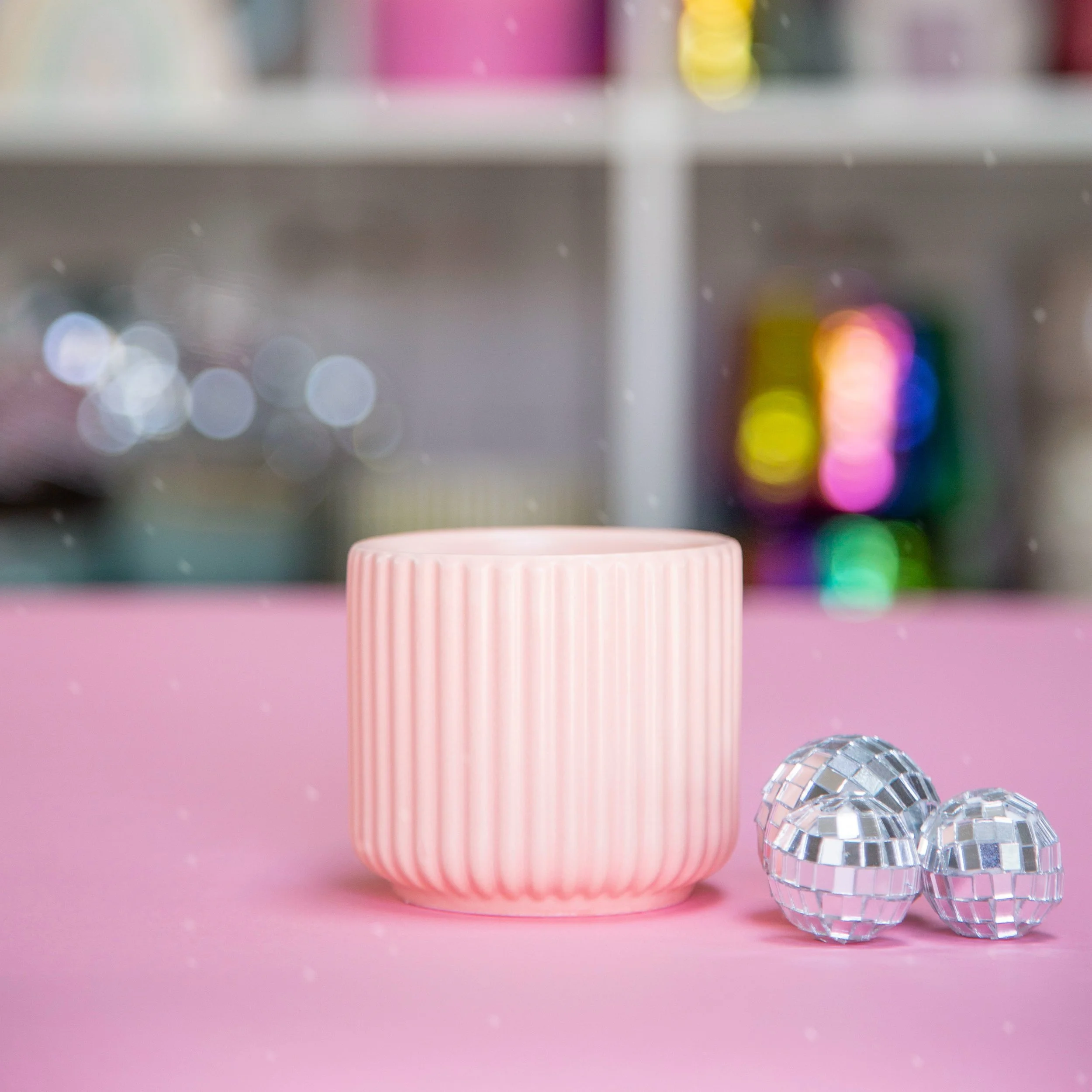 Petal Pink Fluted 3” Pot