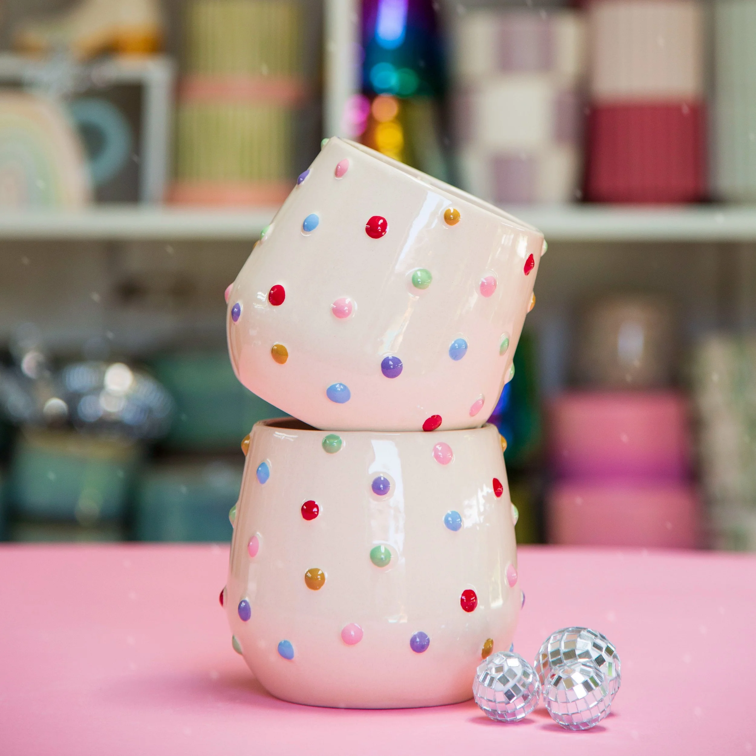 Rainbow Color Dot Pot