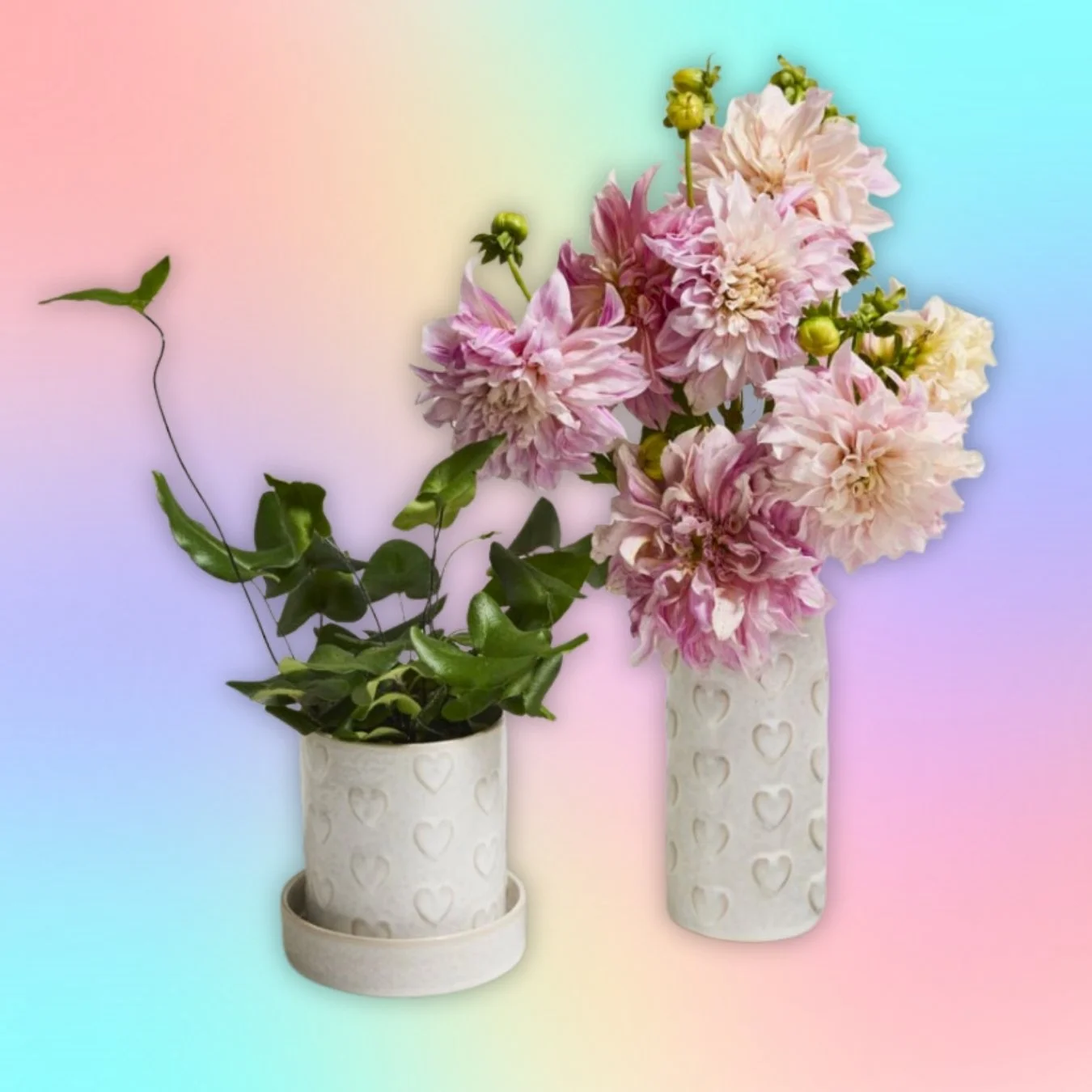 Heartfelt Planter with Saucer 5"