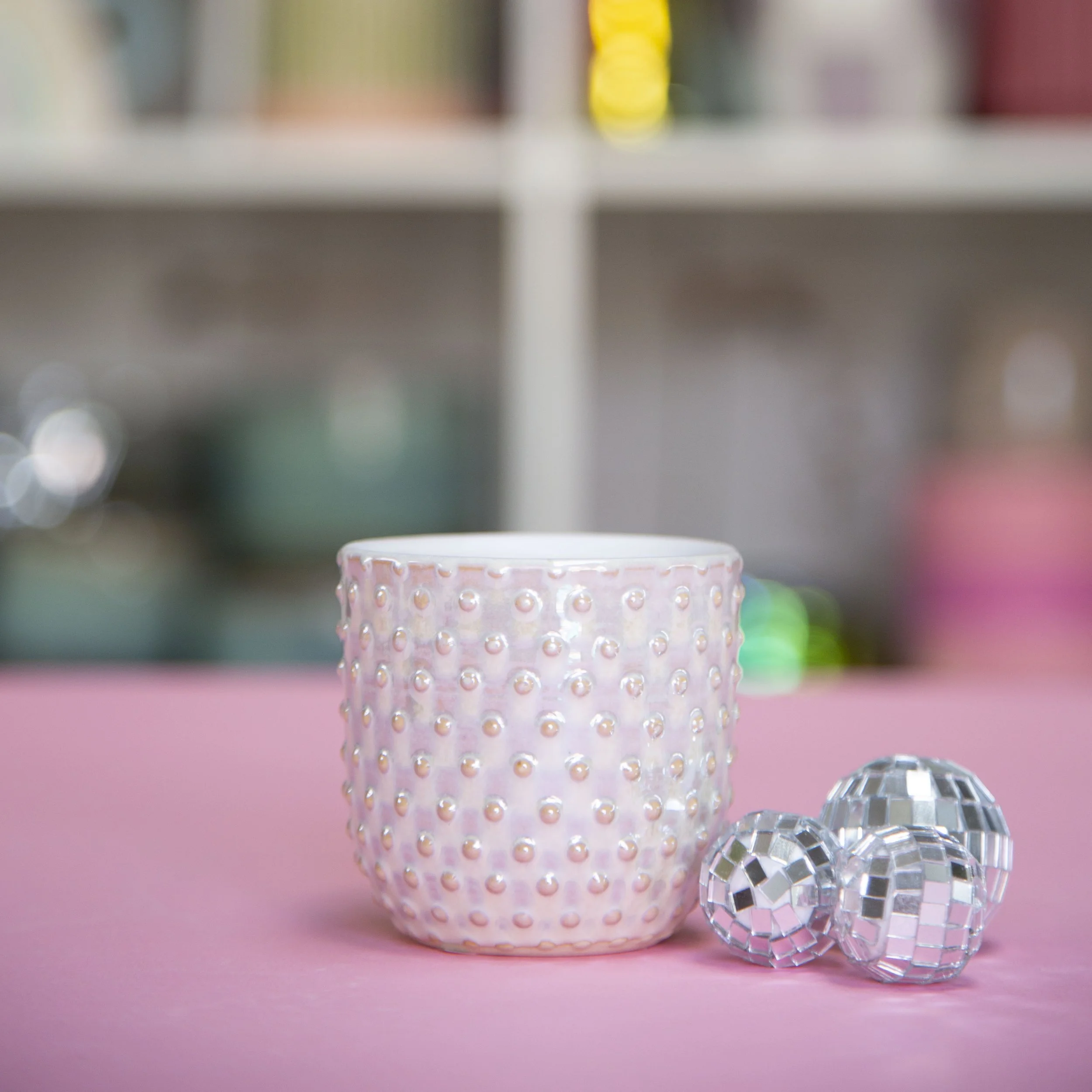 Everly Iridescent Hobnail Planter