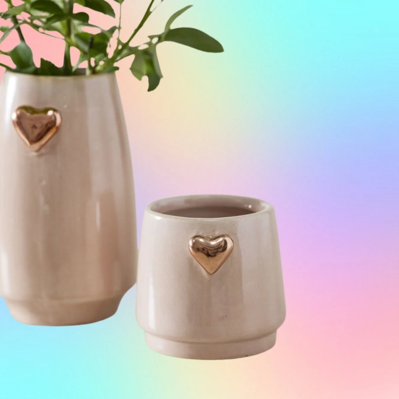 Lovelight - Rose Gold Heart Pot