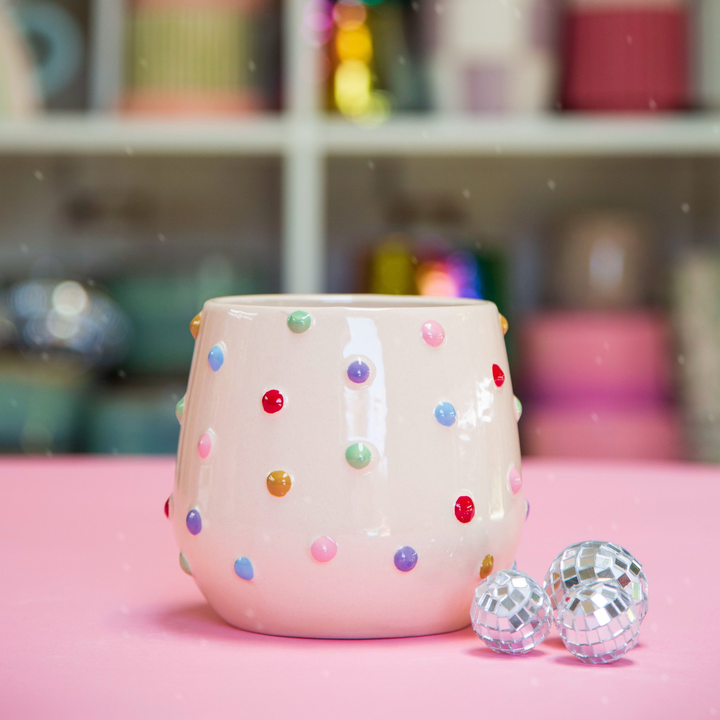 Rainbow Color Dot Pot