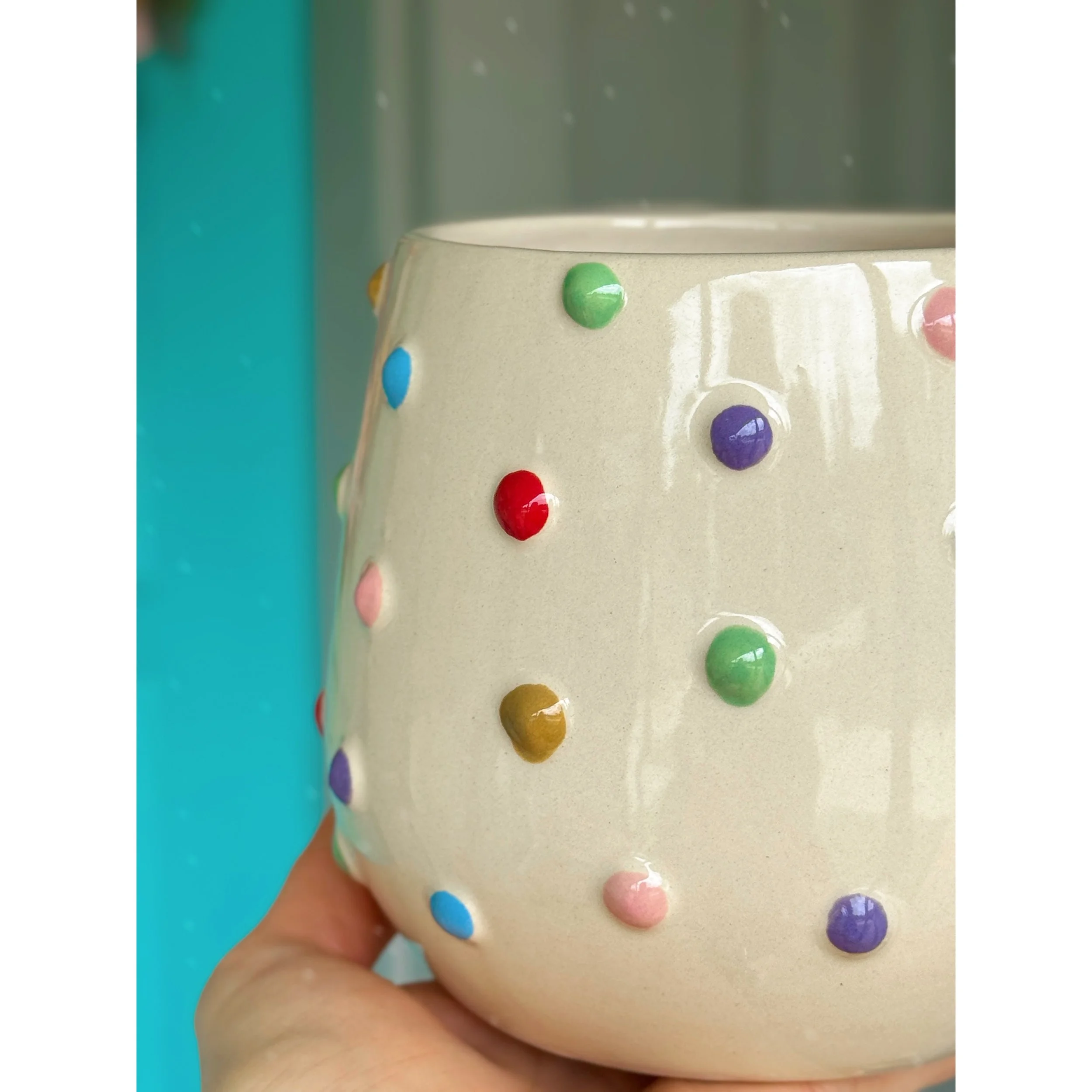 Rainbow Color Dot Pot