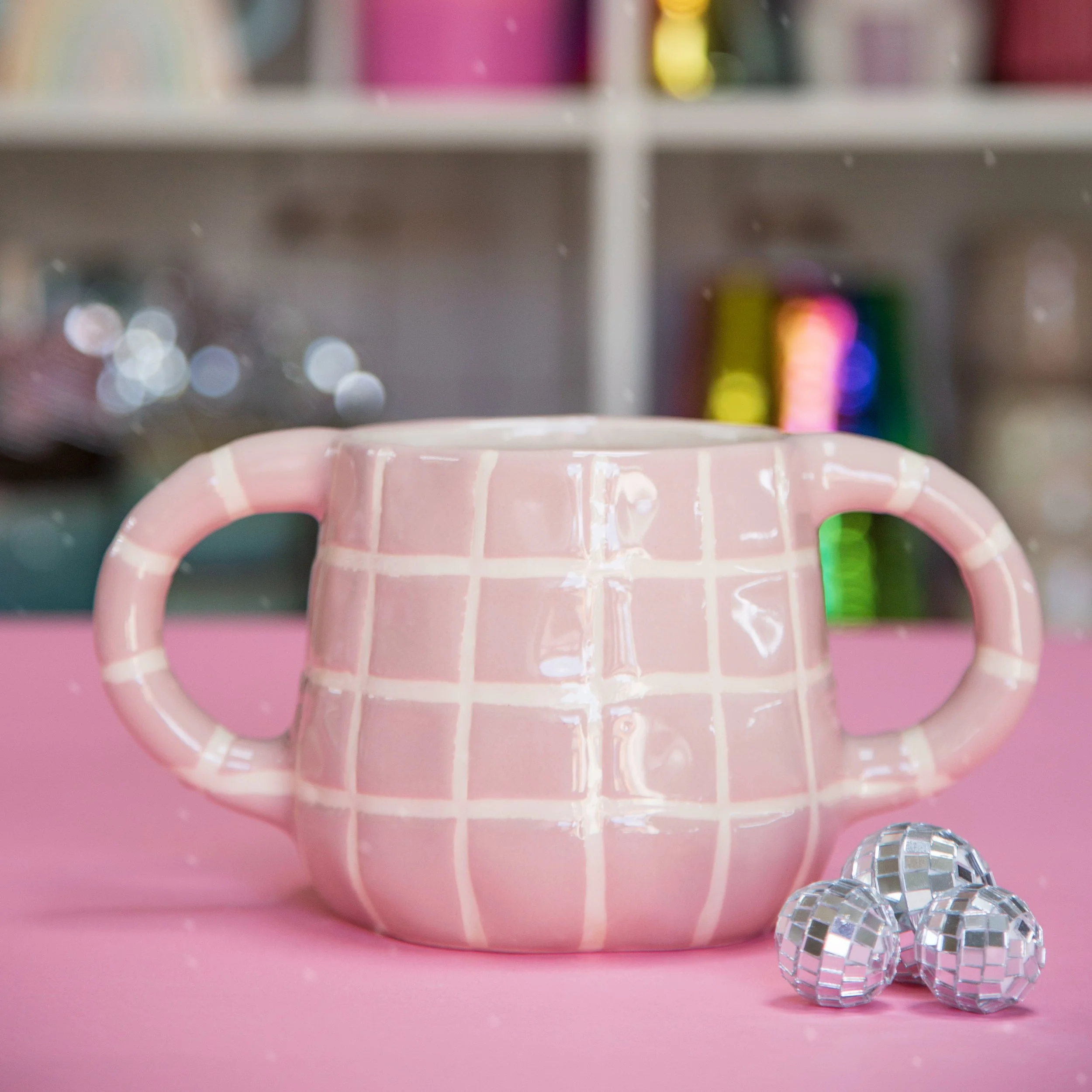 Addison Pink Gridline Planter